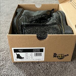 Dr. Martens Black Glitter Boots